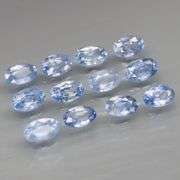 Pale cornflower blue! 4.18ct set of UNTREATED Ceylon Sapphires!