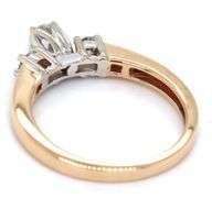 14kt Yellow gold 0.35ctw 3 stone diamond engagement ring