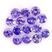 Heavy flashing! Untreated! 5.25ct round cut Tanzanite set!