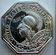 Pan Pac Unc 2 Troy oz Silver Octagonal Round