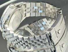 ROLEX STAINLESS STEEL GOLD DIAMOND DIAL JUBILEE BAND WATCH 11.5CT