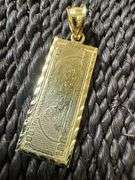 10k Yellow Gold $100 Dollar Bill Pendant