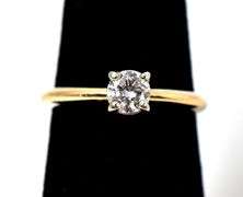 Elegant 14K Yellow Gold Approx. 0.46CTW Diamond Ring