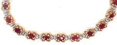 Nice 14K YG Ruby and Diamond Bracelet