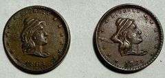 Two 1864 Patriotic CW Tokens