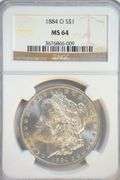 Fully struck and lustrous 1884-O Morgan Silver Dollar. NGC MS64