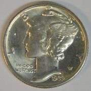 Superb Gem BU 1939-P Mercury Dime. FSB