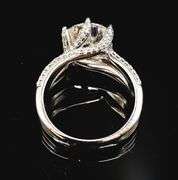 14 Kt White Gold Plate 3.5 Ct VVs1 Sparkling White Simulated Diamond Ring