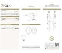 GIA certified 5.92ctw Oval and Half Moon Diamond Three Stone Engagement Ring in 18K