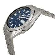 Seiko Automatic Men’s Watch – Blue Dial, Stainless Steel Bracelet, Day-Date Display, 38mm