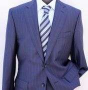 Stylish Striped Modern Fit Suit, Made in Italy