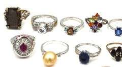 Big group lot of Vintage 925 sterling silver rings