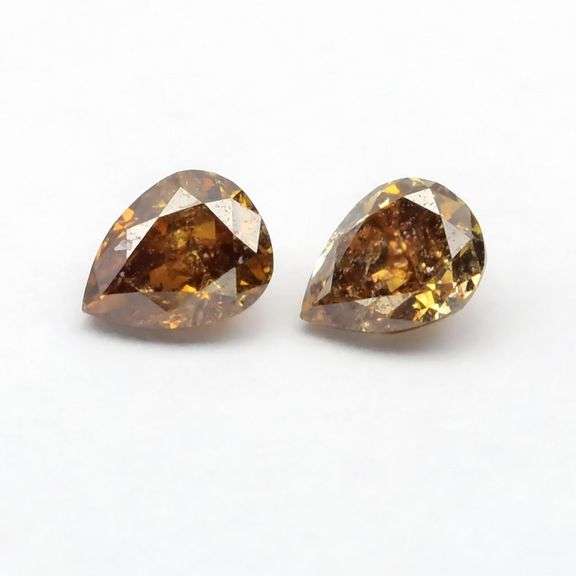 UNTREATED .26 carat set of Chocolate Diamonds!