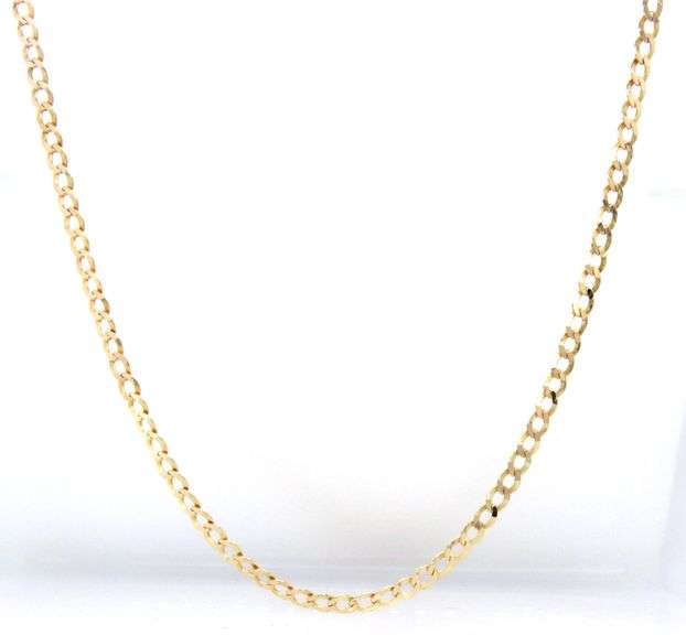 14kt Yellow gold Curb link chain necklace