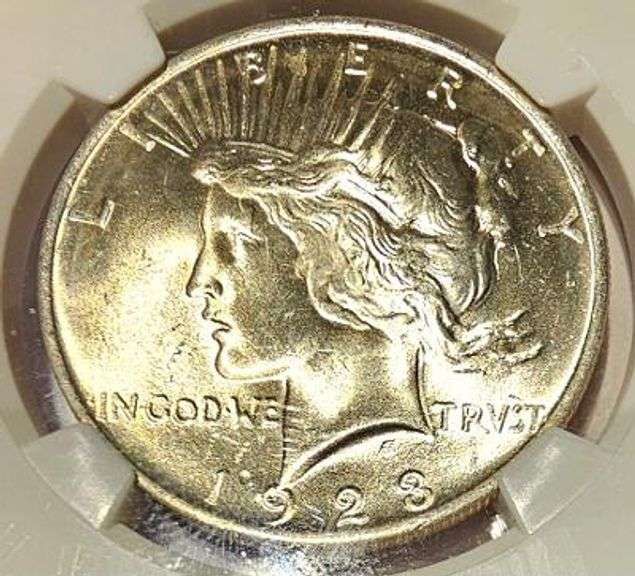 1923 MS 65 Peace Dollar NGC Holdered