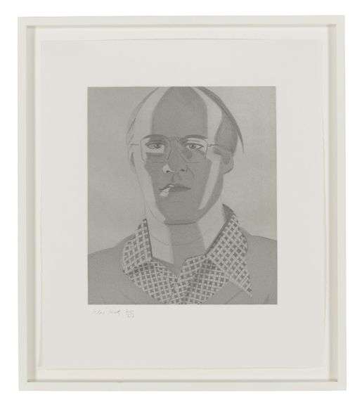 Rare Alex Katz Portrait Signed Aquatint From Give Me Tomorrow Suite Edition of 40, 1984