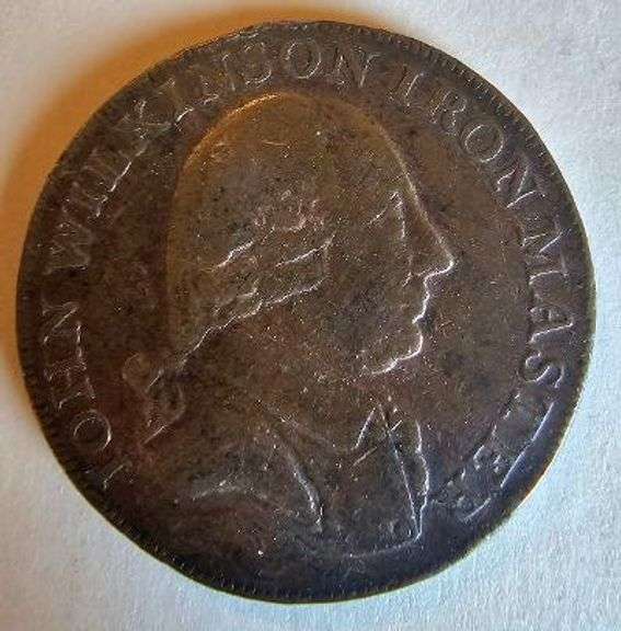 1791 John Wilkinson Ironworks Copper Half Penny Token