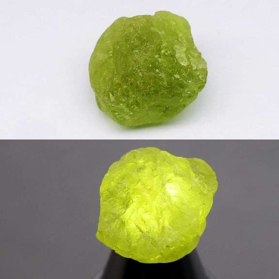 Rare 16.63ct uncut untreated green Grossular Garnet!