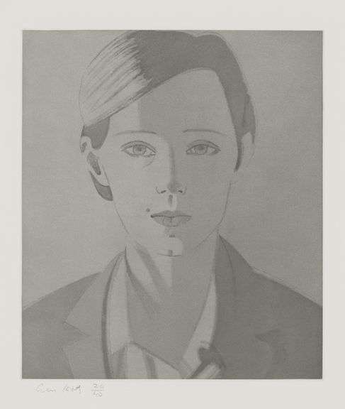 Rare Alex Katz Portrait Signed Aquatint From Give Me Tomorrow Suite Edition of 40, 1984