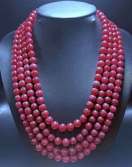 Gorgeous 888 Cttw Natural Mined From The Earth Ruby Necklace