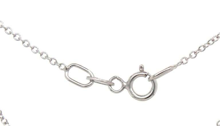 14kt White gold 1.25ctw diamond cluster pendant on chain