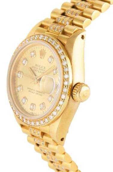 Rolex President 6917 Aftermarket Diamond Dial & Bezel 18K Ladies Watch
