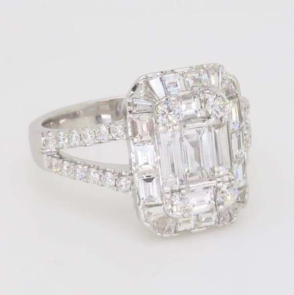 EFFY Diamond Mosaic Ring in 18k White Gold