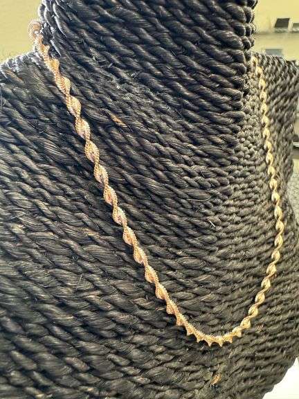 Sterling Silver Magic Twist Rope Chain 3.5mm Solid 925 Italy 2 Tone Bracelet 16"