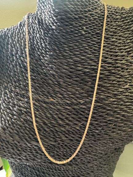 Rose Gold Plated Sterling Silver Popcorn Roc Chain 2.2mm 925 2-Tone Criss Cross Necklace 22"