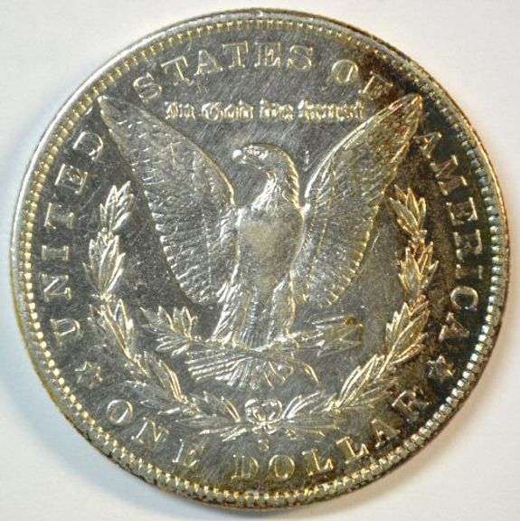 Rare key date 1904-S Morgan Silver Dollar in AU/Unc, cleaned