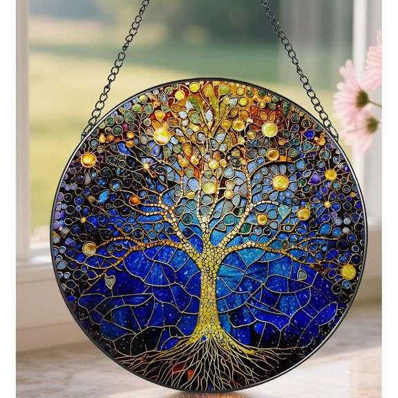 Tree of Life Stained Glass Suncatcher