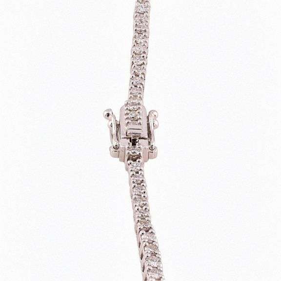 PLATINUM GH COLOR SI TO I CLARITY DIAMOND TENNIS NECKLACE 14.72 C.T.W.