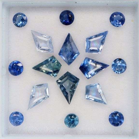 Pre-designed! 2.91ct set of blue Ceylon Sapphires! Heated only!
