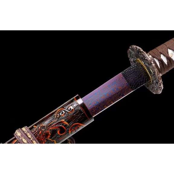 Red Samurai Sword with Dragon Sheath