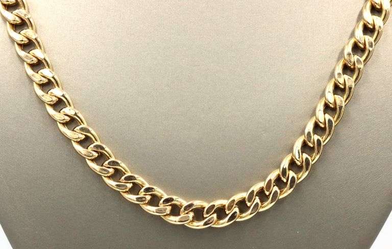 18kt Yellow gold Curb link chain necklace