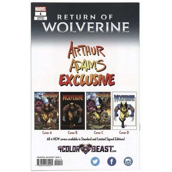 Return of Wolverine #1 Limited Comic Book Signed by Artist