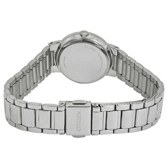 Citizen Quartz Black Dial Stainless Steel Ladies Watch