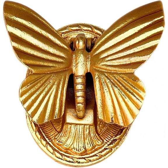 Cast Iron Butterfly Door Knocker Gold Finish