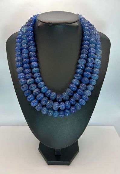 Beautiful Huge 1944 Cttw Natural Mined From The Earth Blue Sapphire Necklace