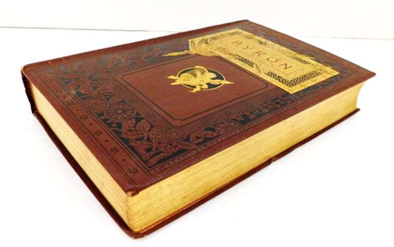 19th C. Poetical Works of Lord Byron Antique Book