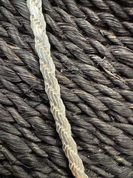 Sterling Silver Diamond-Cut Flat Rope Chain 3.8mm Solid 925 Italy New Necklace 18"