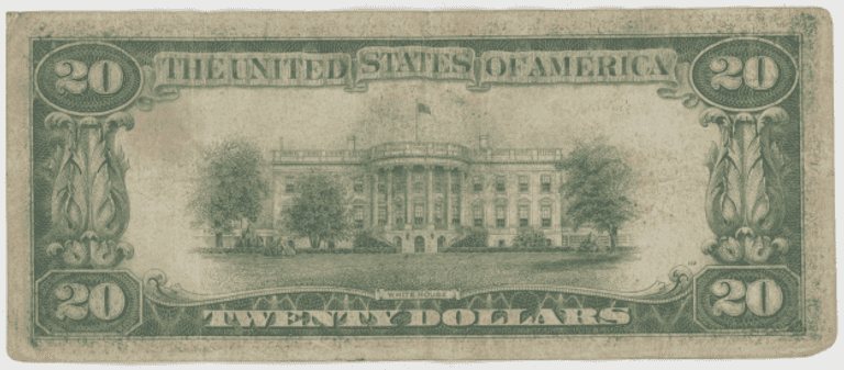Scarce 1928 Series Small Size $20 Gold Certificate note