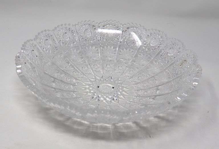 Hand Cut Round Crystal Candy Dish