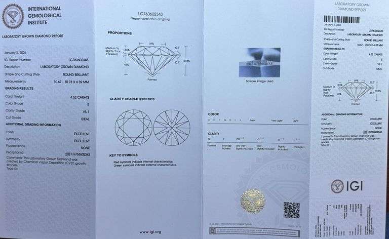 14K WHITE GOLD LAB DIAMOND BRIDAL SET IGI CERTIFIED