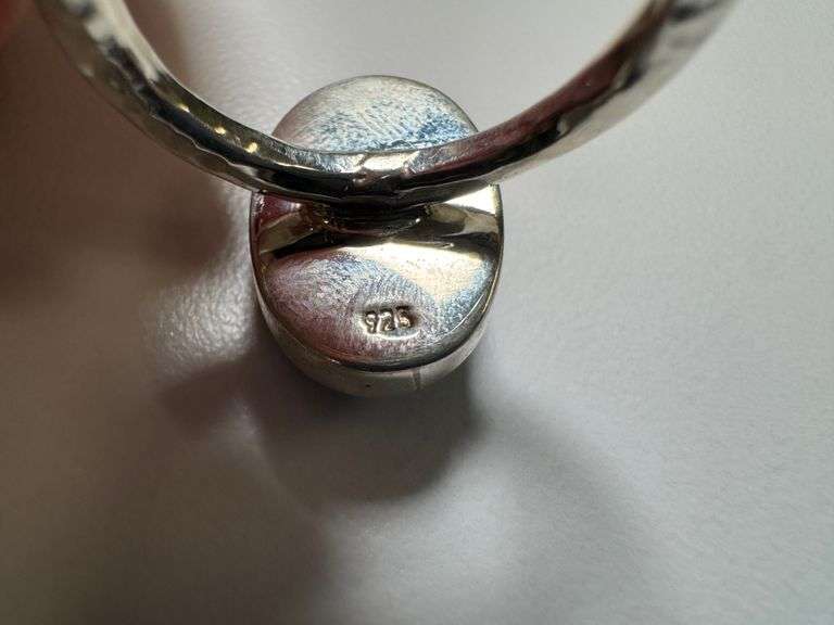 Sterling Silver 925 One of a Kind Dichroic Glass Ring Size 9