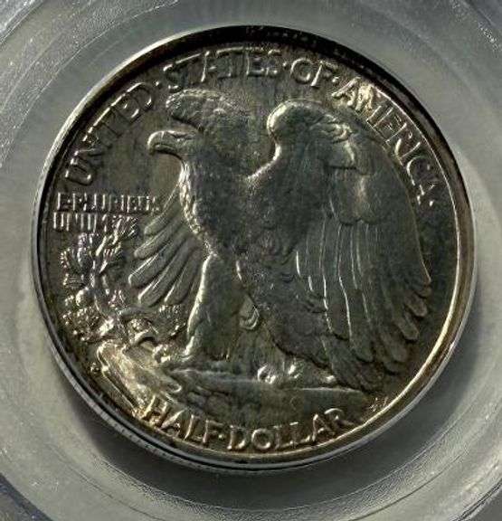 1939 S PCGS MS65 Old Rattler Holdered Walking Liberty Half
