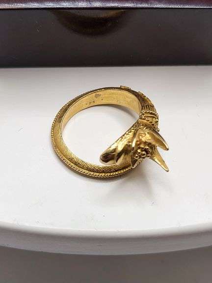 Vintage 18K Gold Egyptian Ring