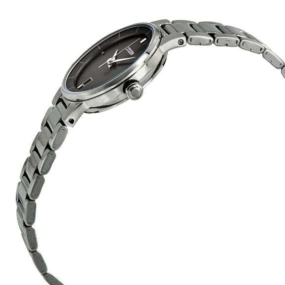 Citizen Quartz Black Dial Stainless Steel Ladies Watch