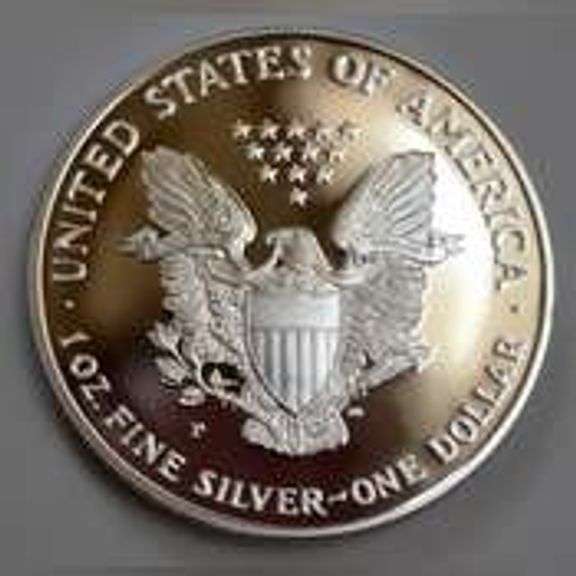 1997 Silver Eagle with Box & Paper.