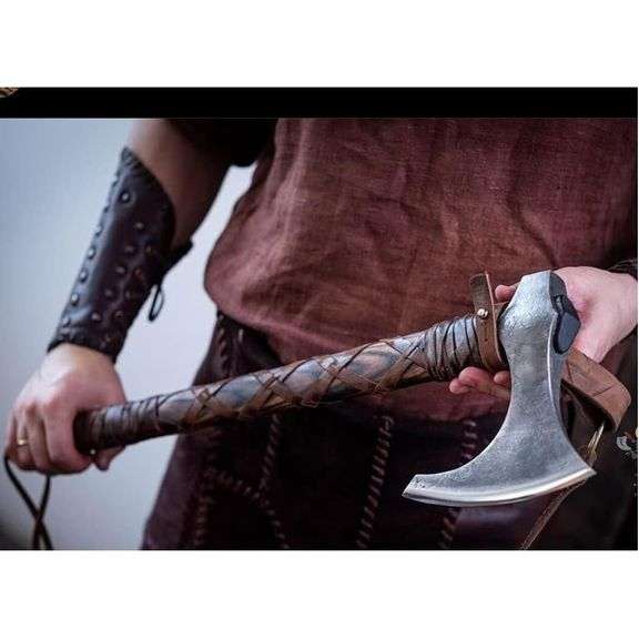 Ragnar Lothbrok Style Viking Battle Axe Carbon Steel